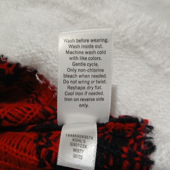 Ugly Christmas Sweater Dress Large (10/12) CanDY Canes Plaid Skirt Sequin Bow - Picture 11 of 11